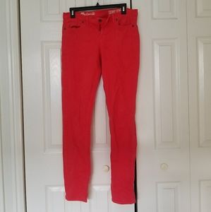 Madewell skinny skinny RED jeans